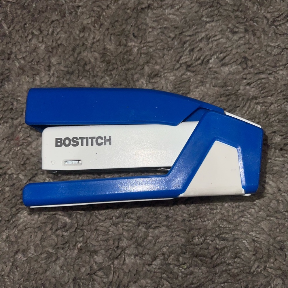 Bostitch Blue and White Compact Stapler